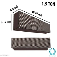 Trendy Printed Air Conditioner Cover - 1.5 Ton, Maroon, Printed